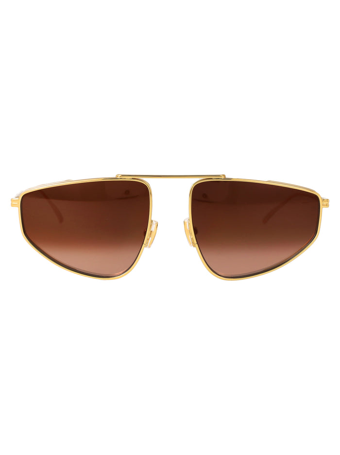 Bv1466s Gold-gold-brown Metal Sunglasses