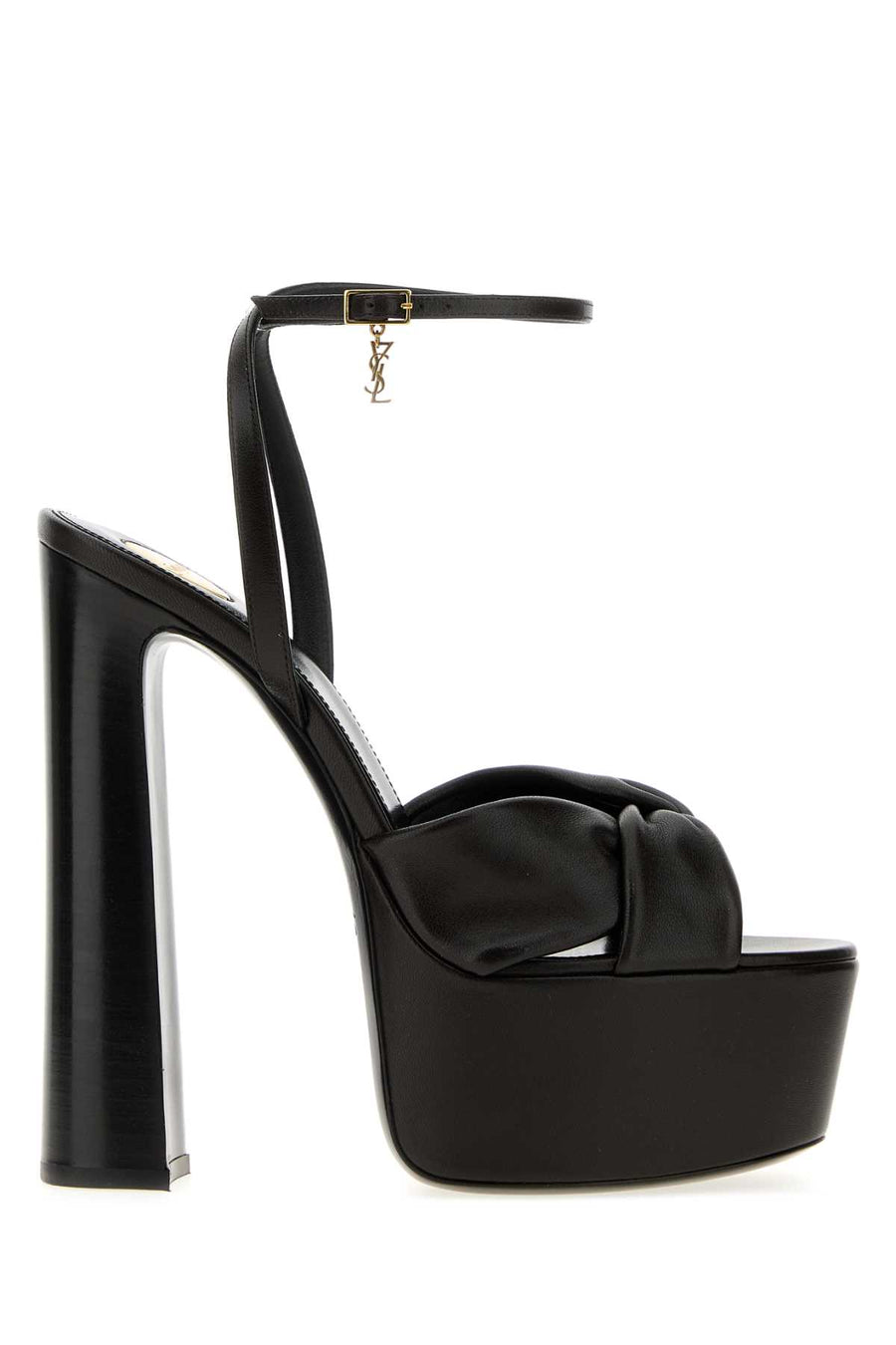 Saint Laurent Exterior: 100% Nappa leather; Interior: 100% Leather; Sole: Leather platform heel in black