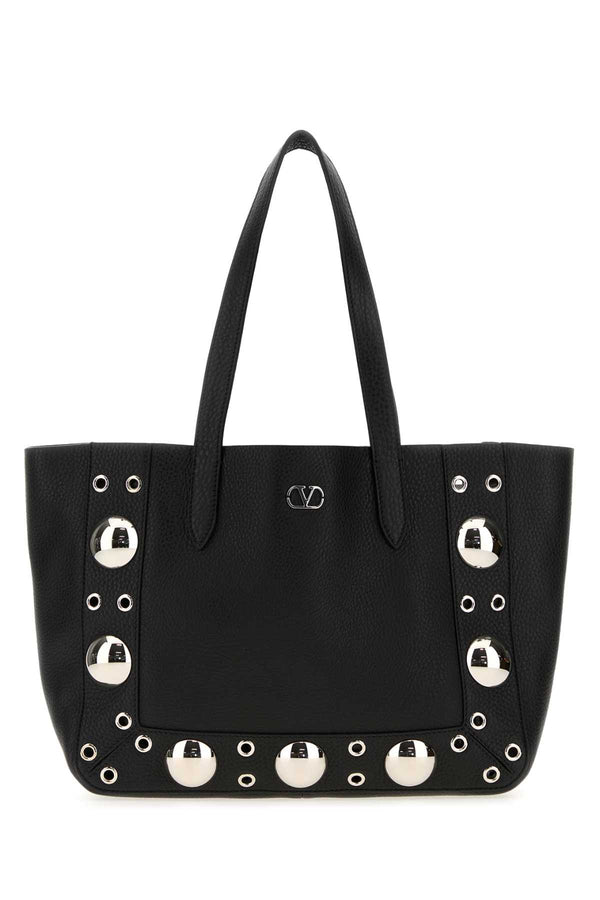 Valentino Garavani Tote 100% Leather tote bag in black