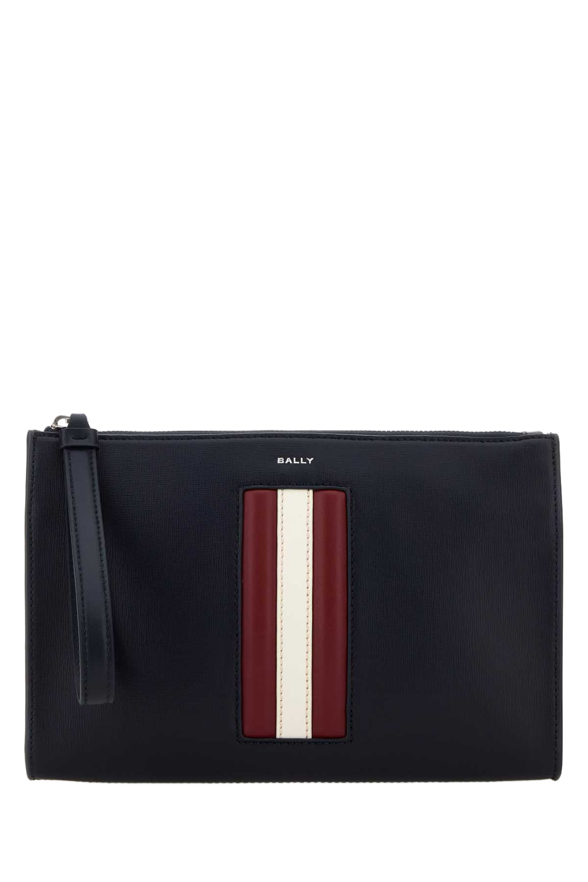 Navy Blue Leather Clutch Peacoatredbonepal