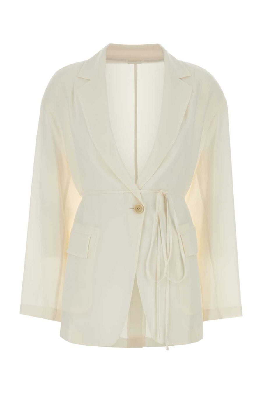 Brunello Cucinelli Cintura 100% Silk blazer in white