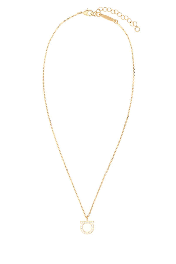 Gold Metal Gancini Necklace Strassdia12ol Collane