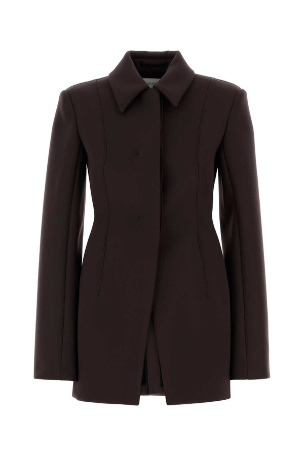 Sportmax Exterior: 55% Polyester 45% Wool Lining: 100% Polyester blazer in brown