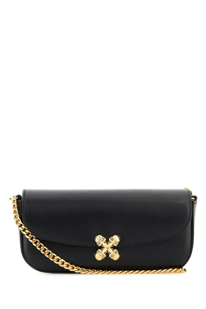 Black Healthier Small Skull Flower Crossbody Bag Blackgold Borse A Tracolla
