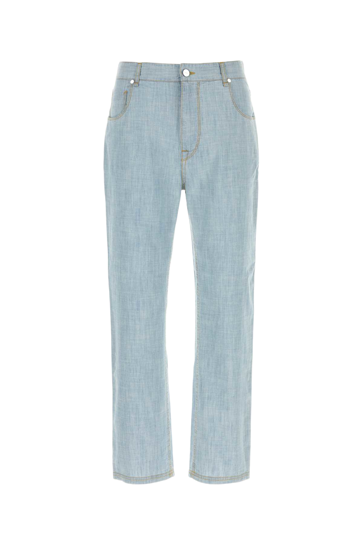 Denim Jeans Blu Chiaro Exterior: Cotton