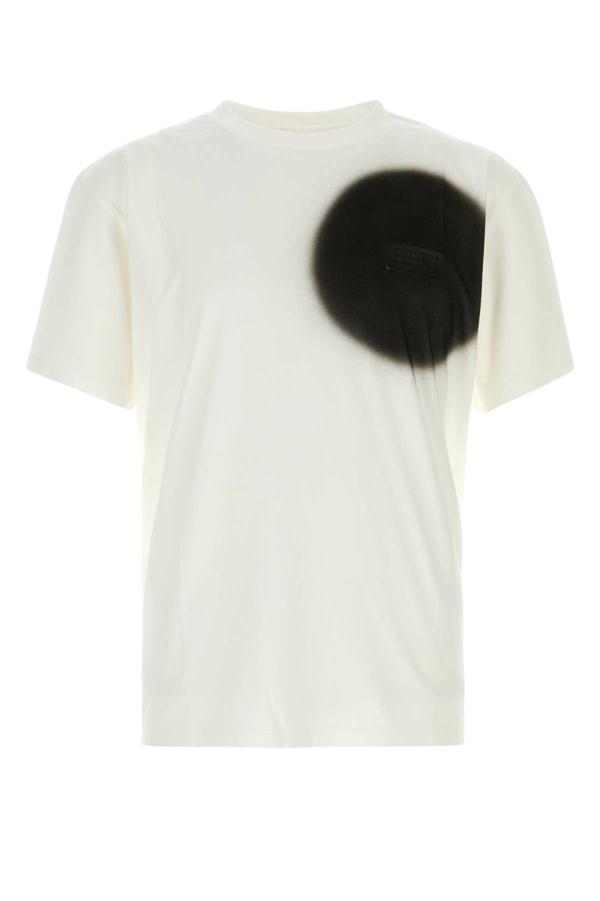 White Cotton T-Shirt Offwhite Cotone