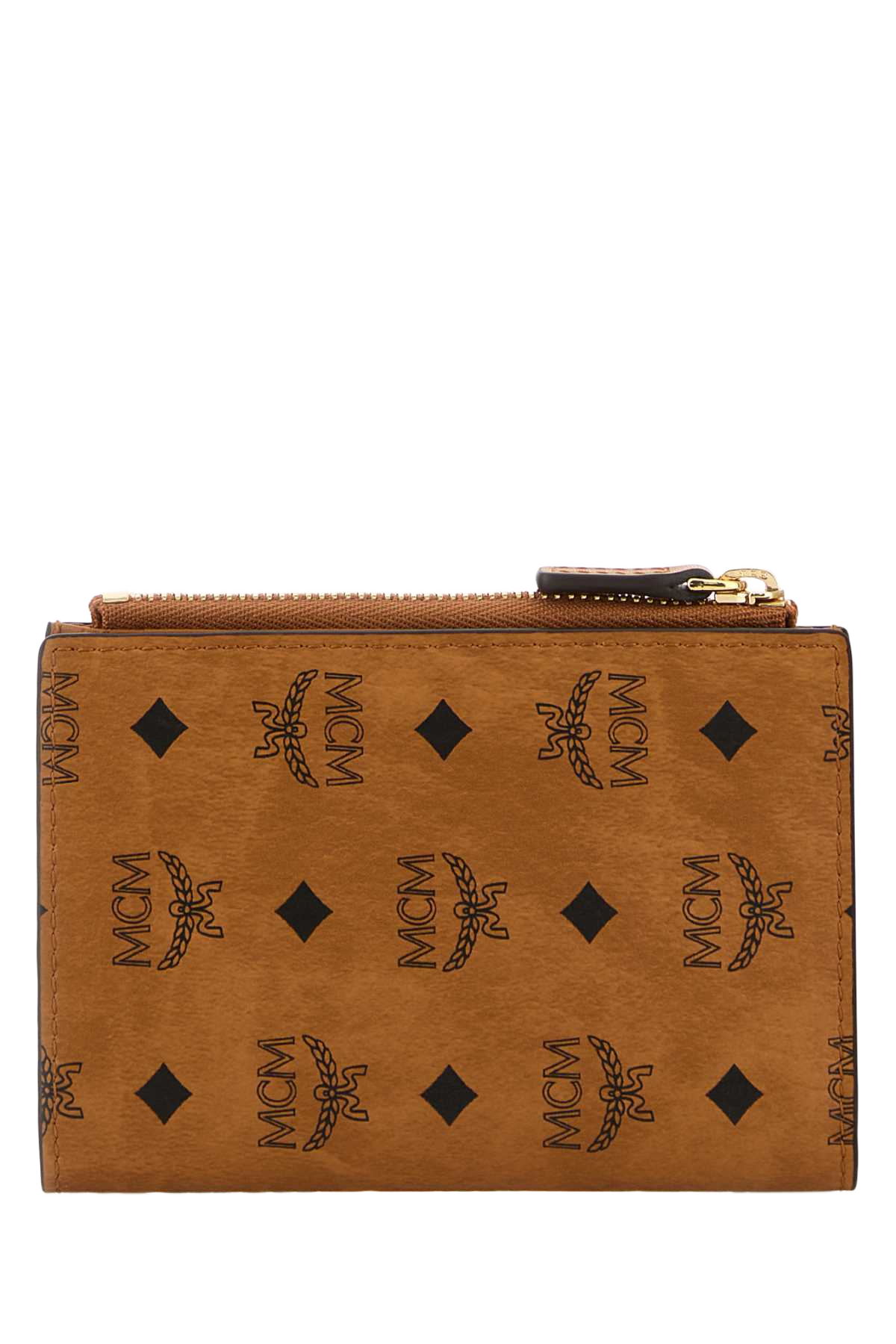 Printed Canvas Wallet Cognac Portafogli