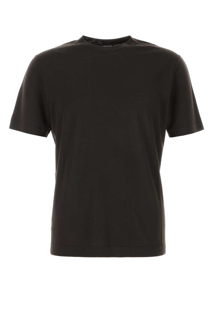 Dark Brown Wool Sweater M09 Exterior: Maglieria