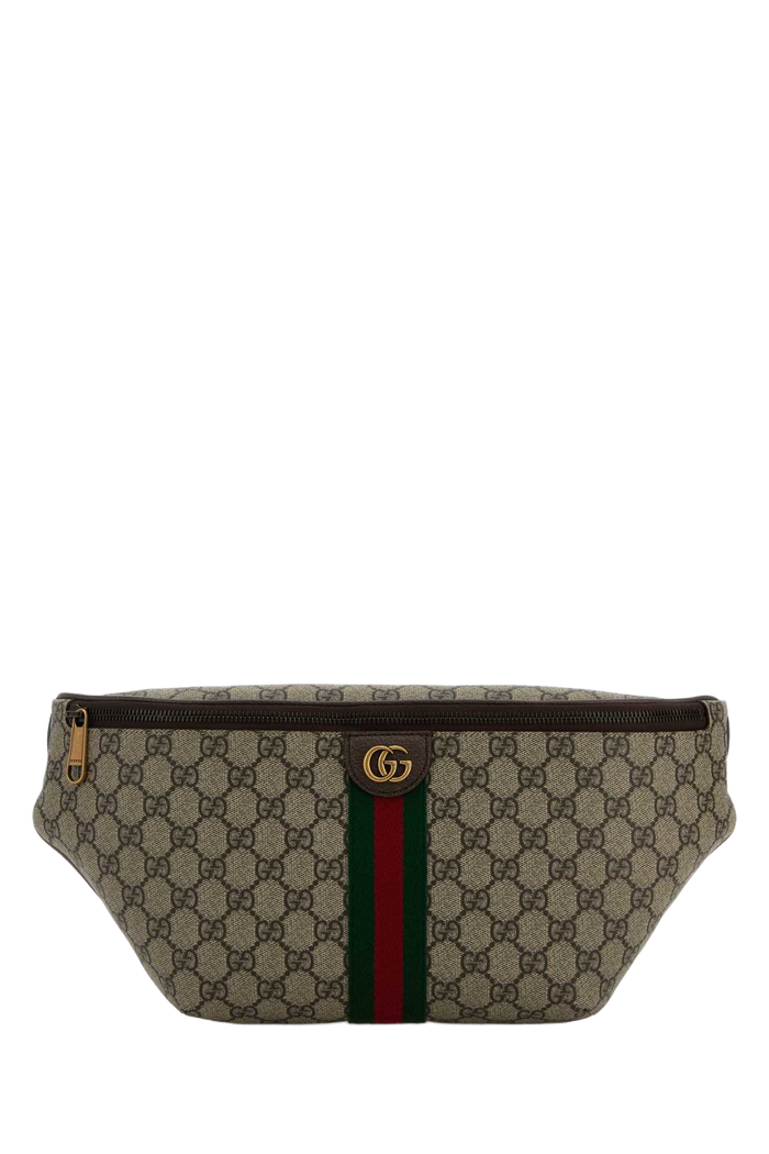 Printed Canvas Belt Bag Oldbenacvrvna T Polyurethane Polyamide Marsupi