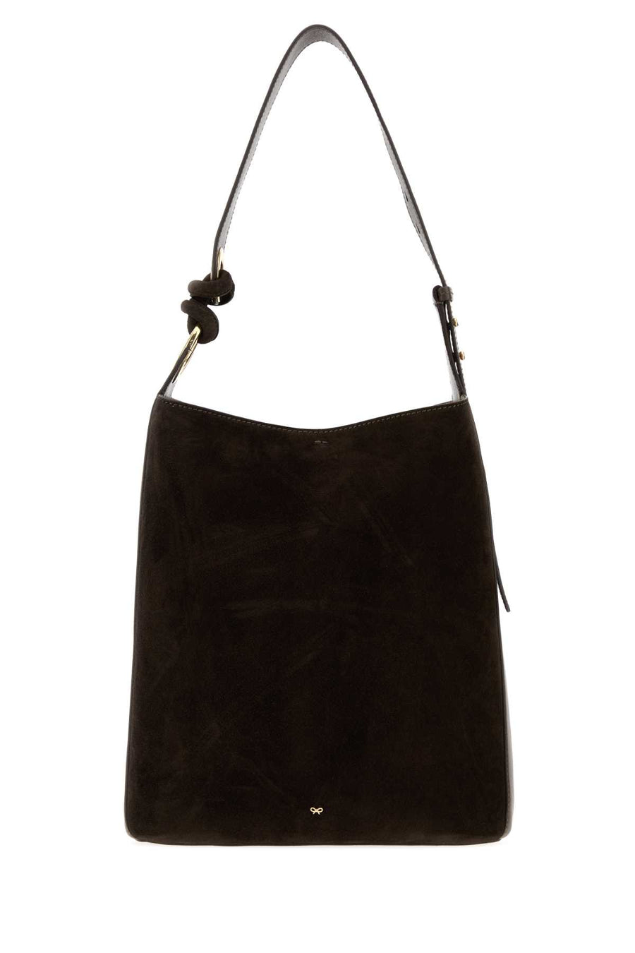 Anya Hindmarch Shoulder Exterior: 100% Suede bucket bag in brown