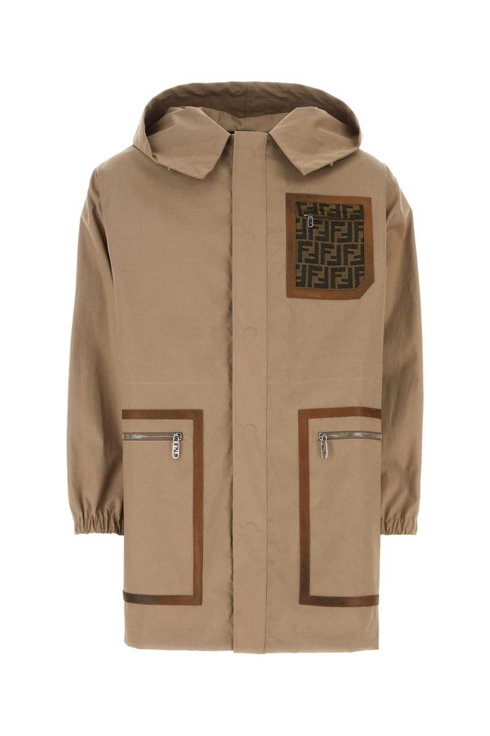 Cappuccino Cotton Parka Beige Giubbini