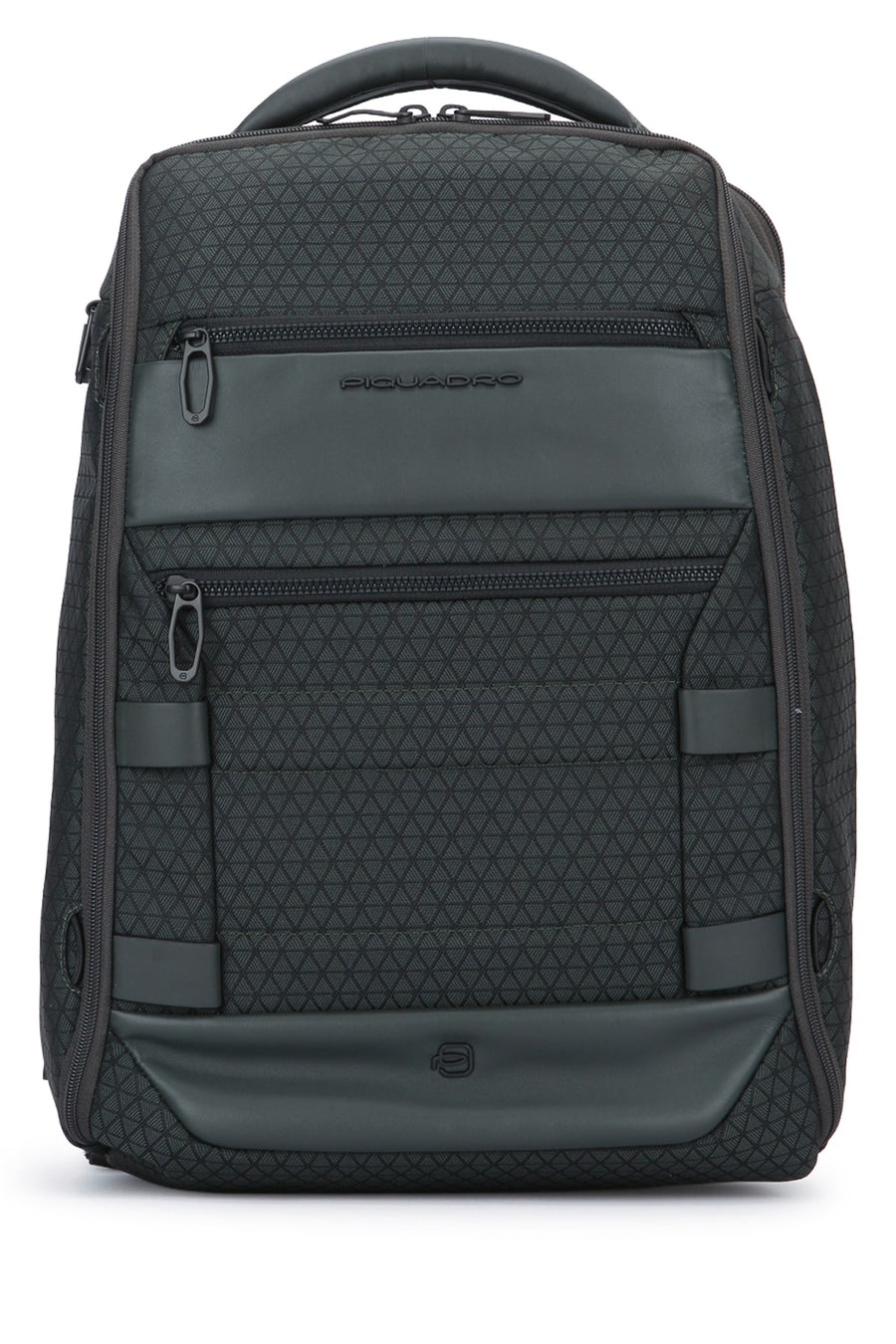Piquadro Nylon with leather trim backpack in gray