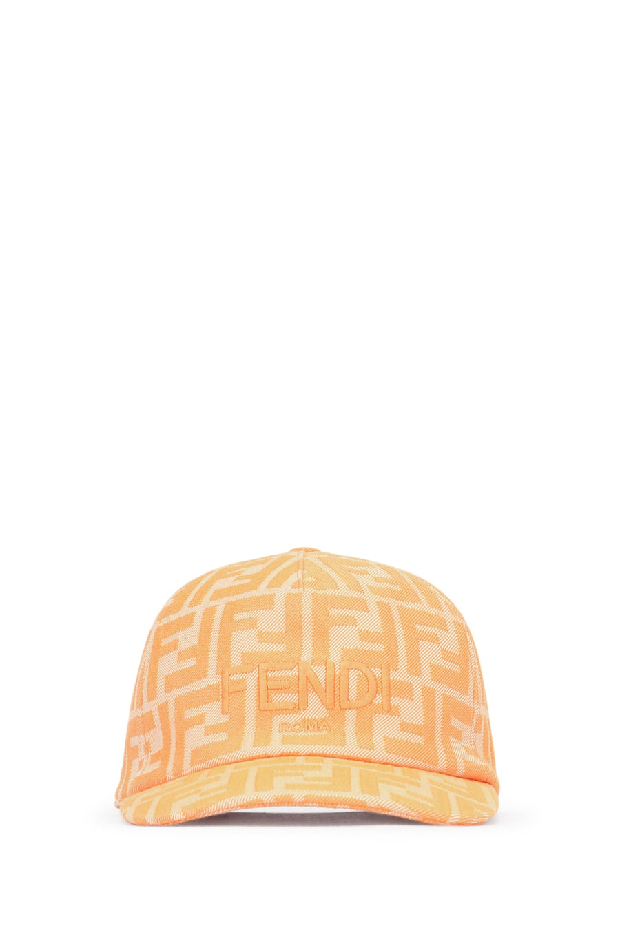 Fendi Kids Fendi 87% cotton baseball cap in orange