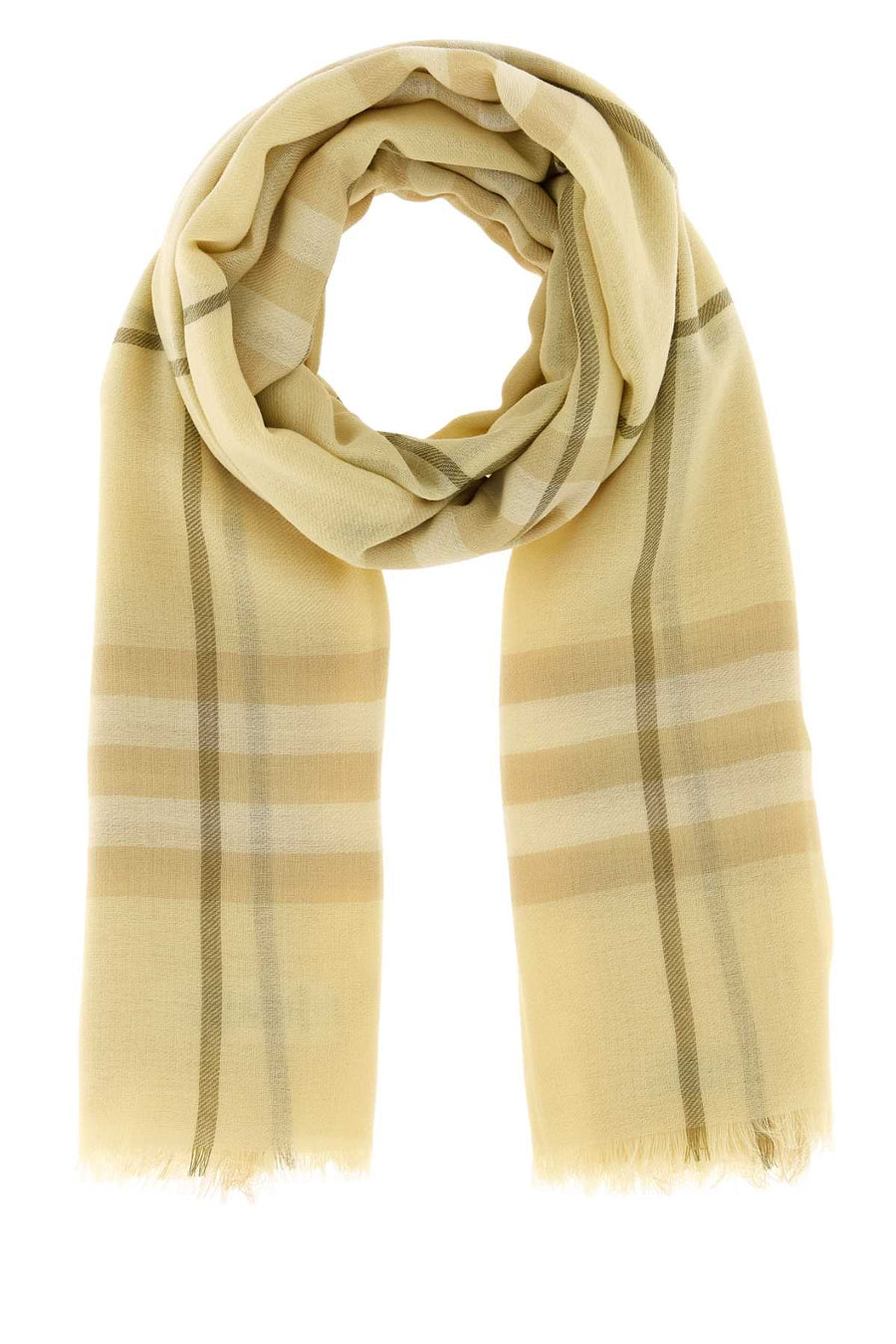 Burberry Giant 100% Wool scarf in yellow