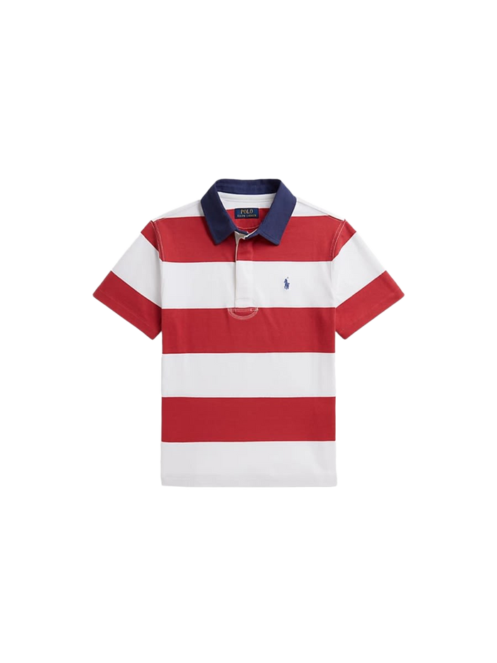 Polo With Logo Red Cotton Shirts