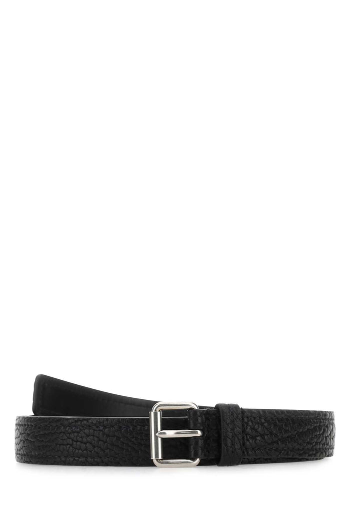 Black Leather Belt F0002 Cinture