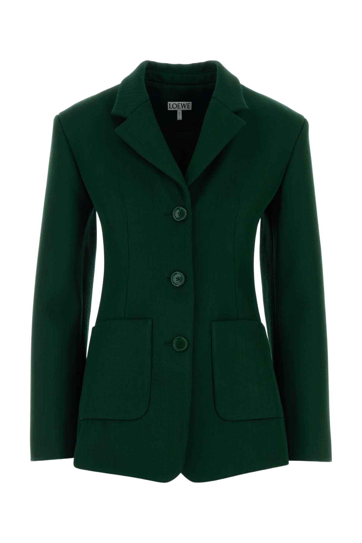 Dark Green Wool Blend Blazer Giacche E Gilet