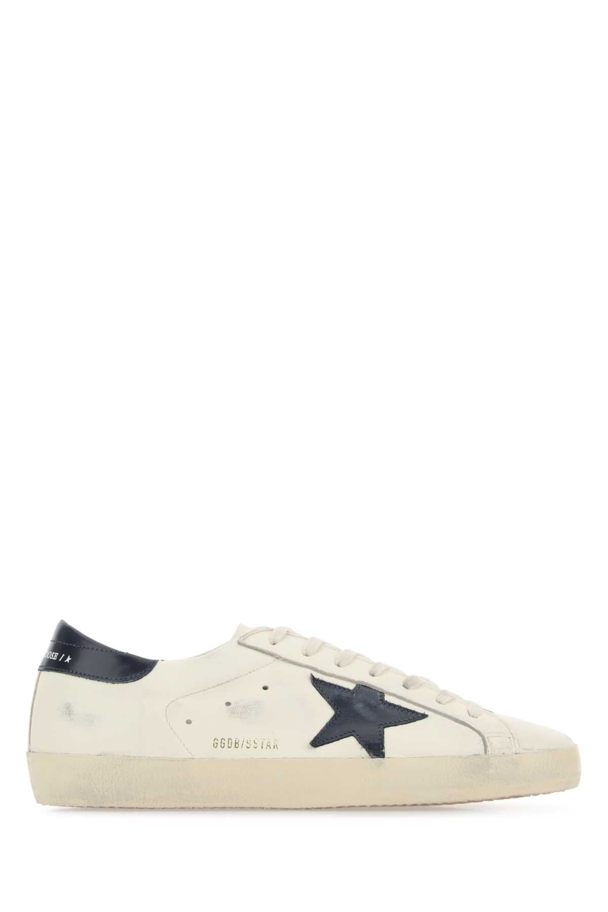 Beigenightblue Ovine Leather Cow Sneaker