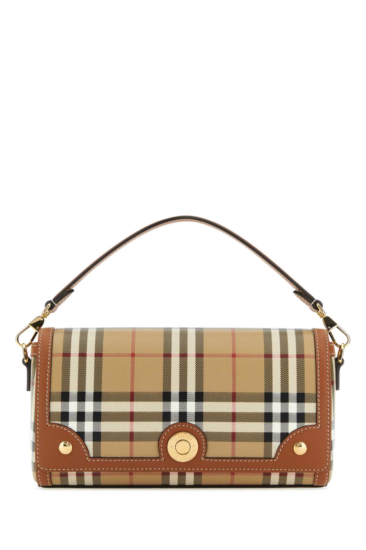 Printed Canvas And Leather Note Handbag Vntgchkbriarbrown Polyurethane Polyester Cotton Borse A Mano