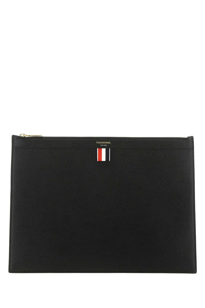 Black Leather Document Case 001 Clutch