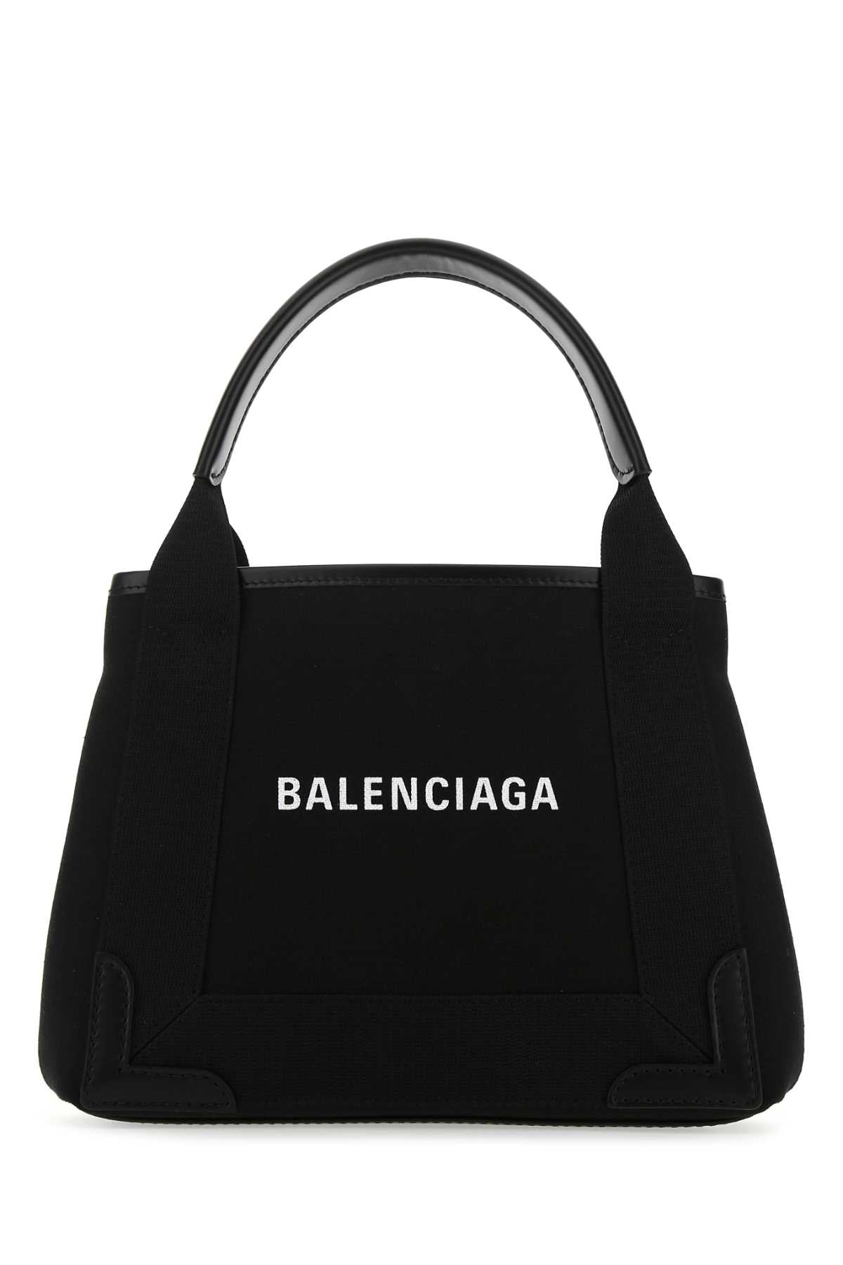 Black Canvas Cabas Navy Xs Handbag 1000 T Cotton Borse A Mano