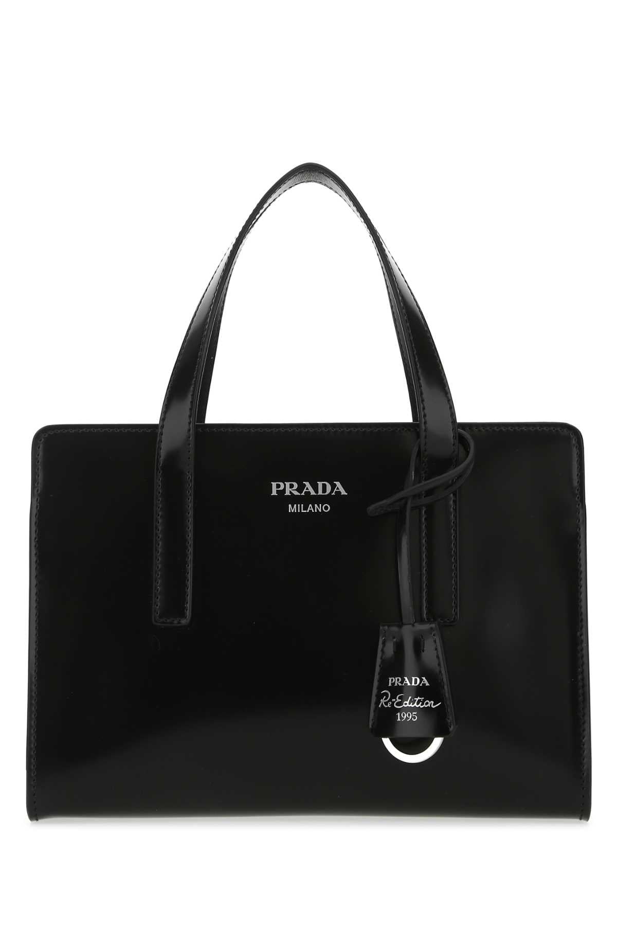 Black Leather Re-Edition 1995 Handbag F0002 Vitello Borse A Mano