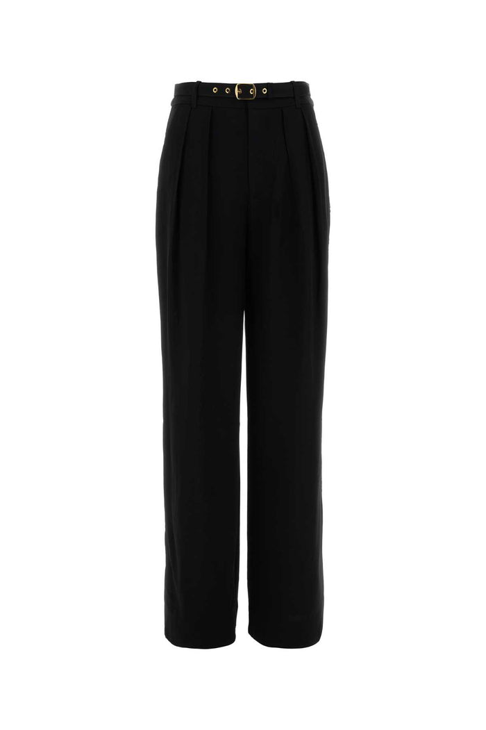 5667pf25r Blk Black Exterior: Viscose Pantaloni