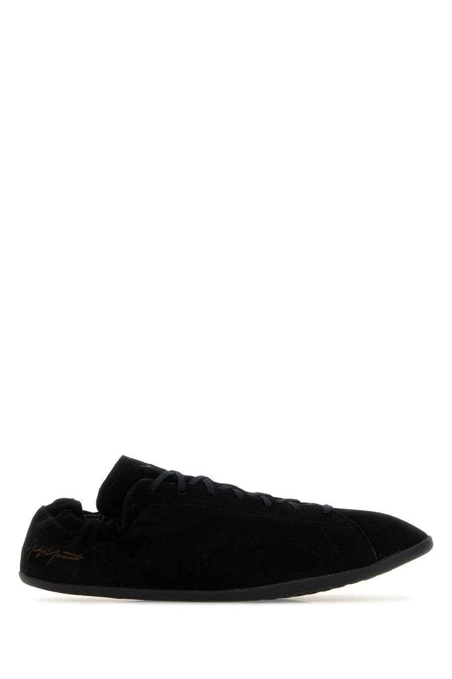 Y3 Yamamoto Exterior: 100% Suede sneaker in black