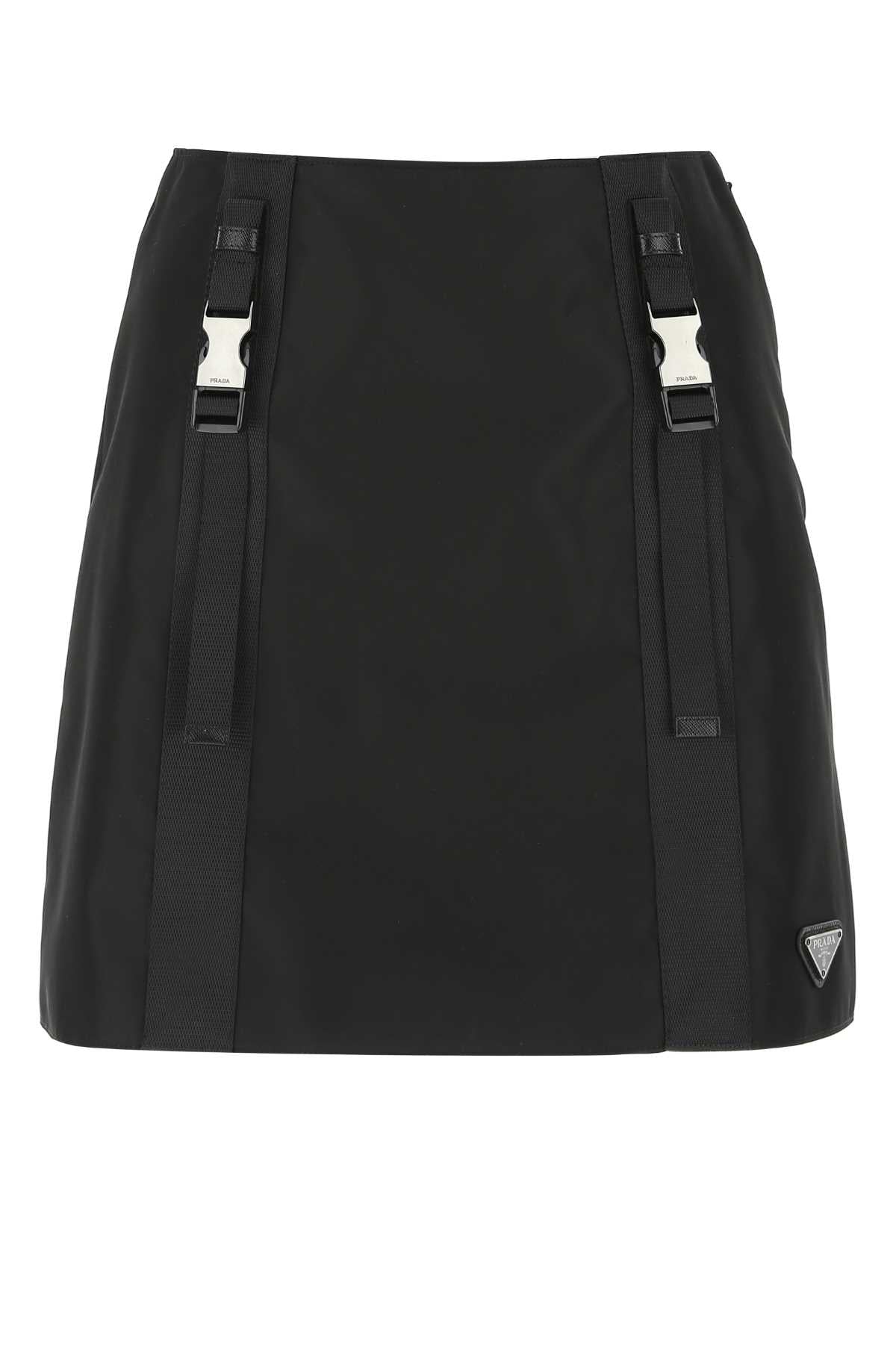 Black Nylon Mini Skirt F0002 Gonne