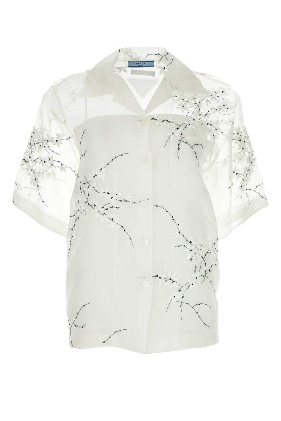 Prada 51% Silk shirt in white