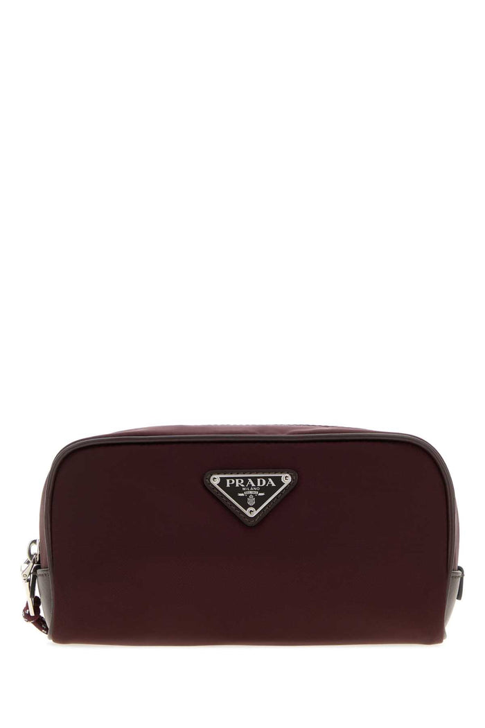 Aubergine Fabric Beauty Case Bordeaux