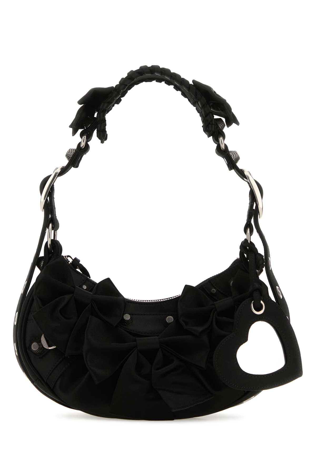 Black Satin Le Cagole Xs Shoulder Bag Borse A Mano