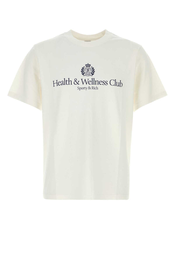 Sporty & Rich Crest 100% Cotton t-shirt in white