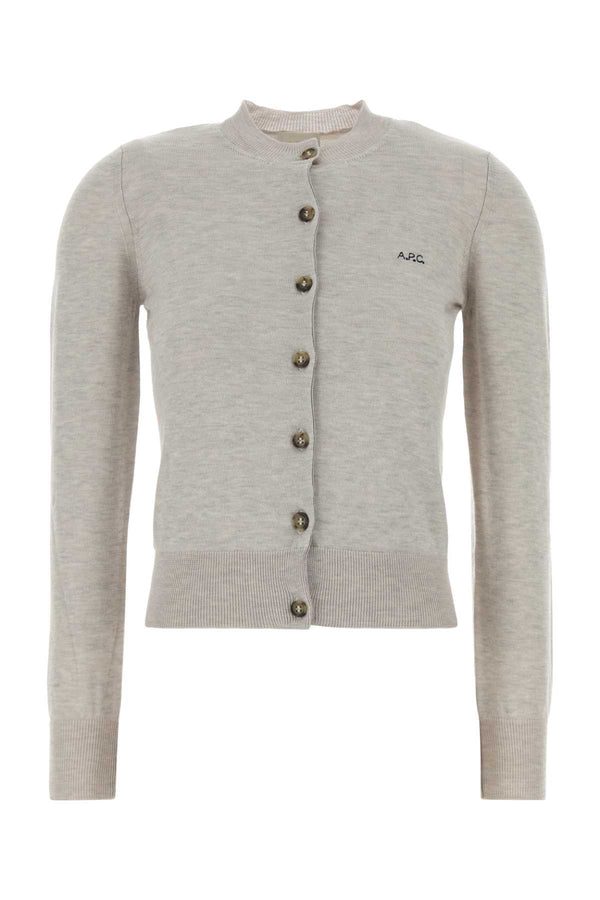 A.P.C. 60% Virgin wool cardigan in gray