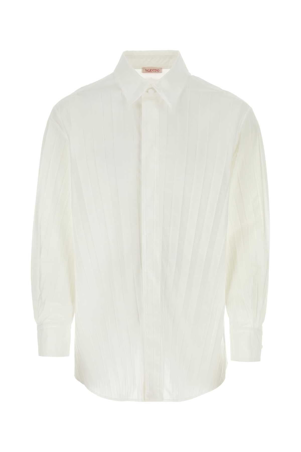 White Tech Nylon Oversize Shirt Exterior: Camicie