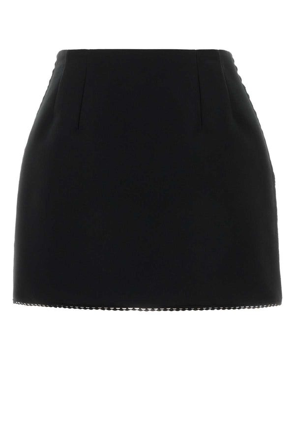 Prada 77% Polyester skirt in black