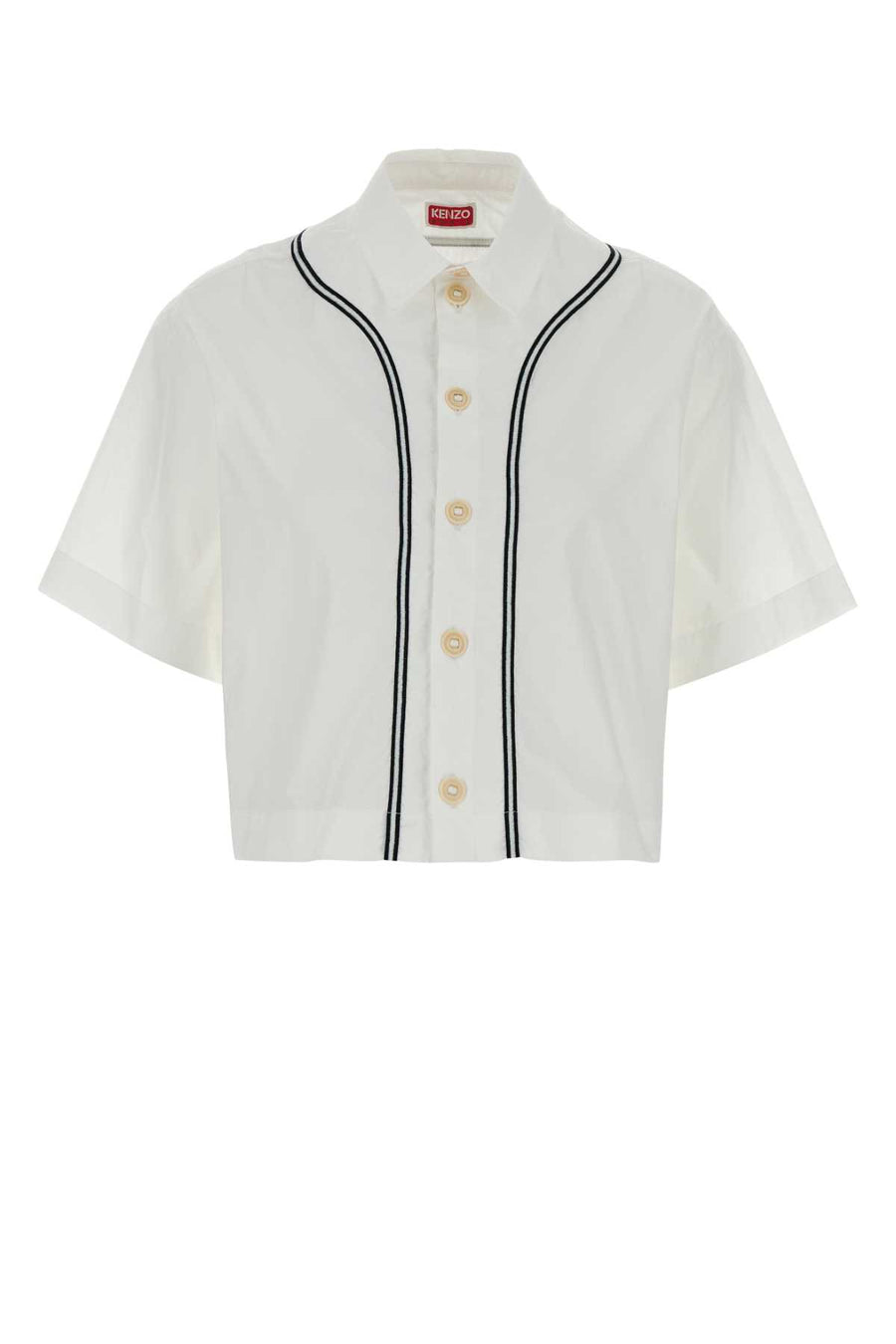 Kenzo Short 100% Cotton shirt in white