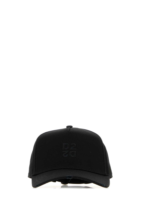 Dsquared2 HAT 100% Cotton baseball cap in black