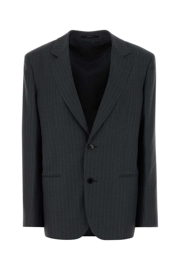 Gucci Exterior: 100% Wool blazer in gray