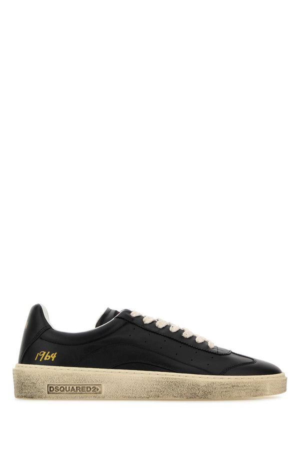 Dsquared2 Exterior: 100% Leather sneaker in black