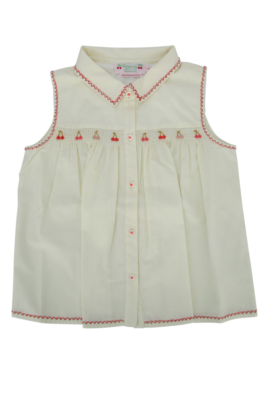 Bonpoint 100% Organic Cotton dress in white