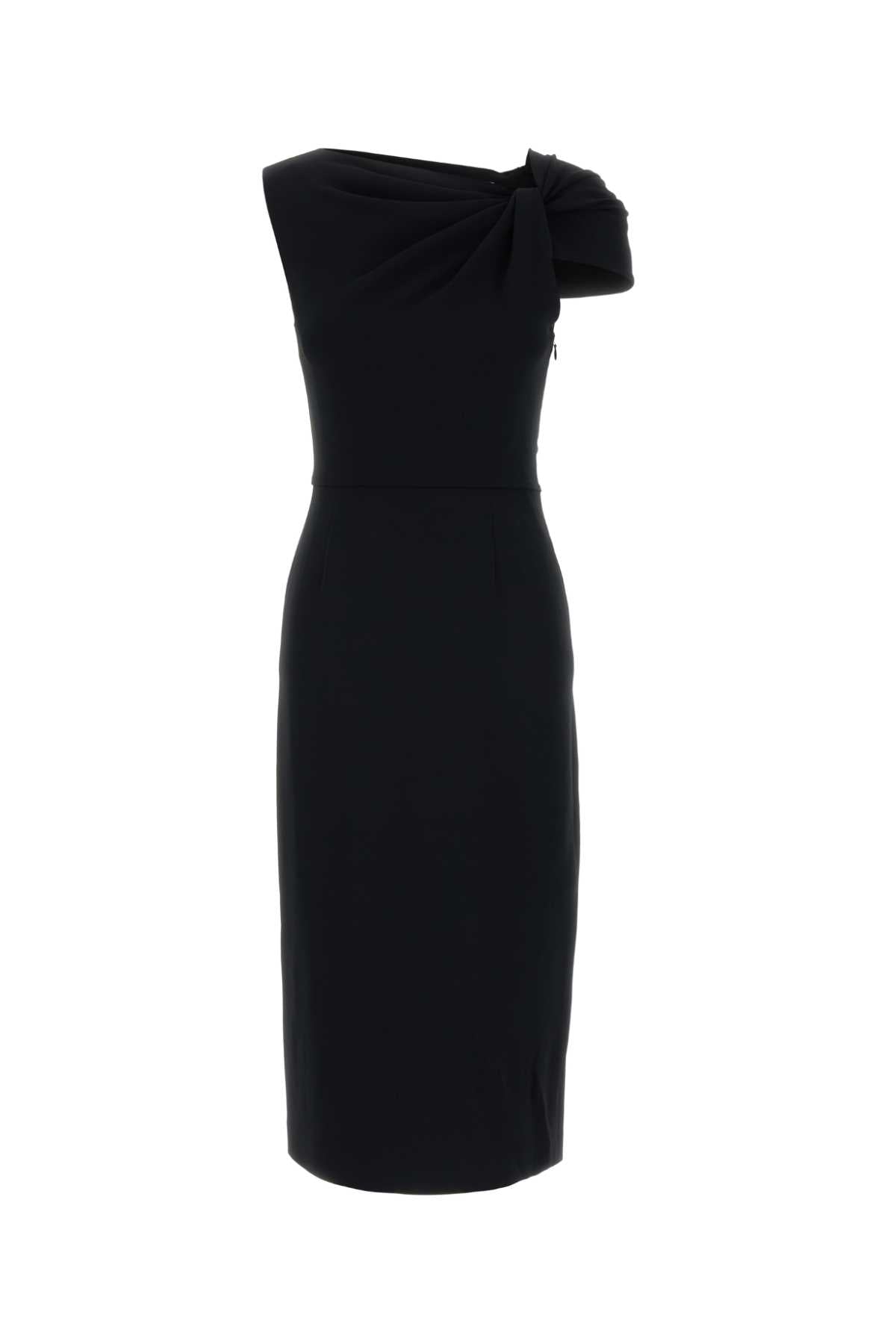 Black Stretch Cady Dress Abiti