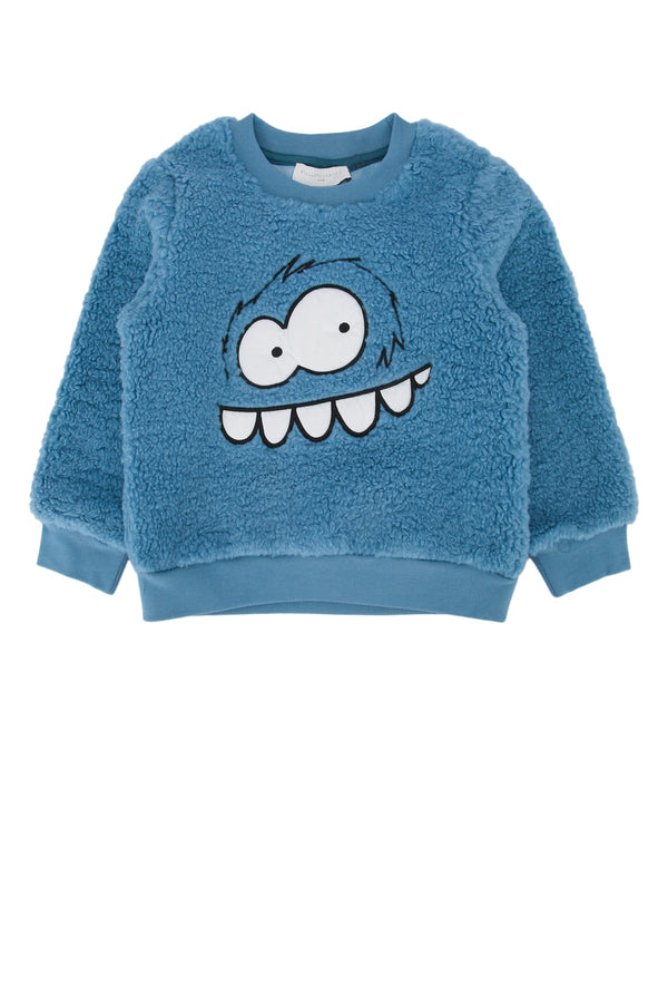 Stella Mccartney Kids 100% Polyester sweatshirt in blue