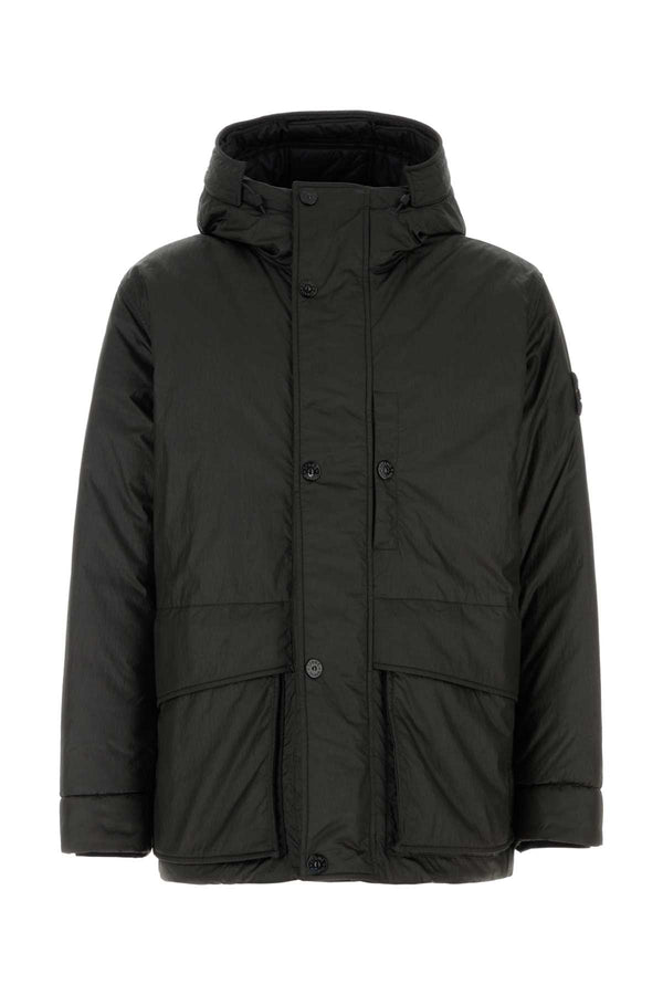 Black Nylon And Polyester Parka Giubbini