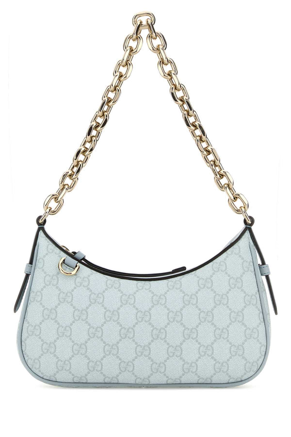 Gucci With Exterior: 100% Fabric; Lining: 100% Fabric; Finishing: Platinum shoulder bag in blue