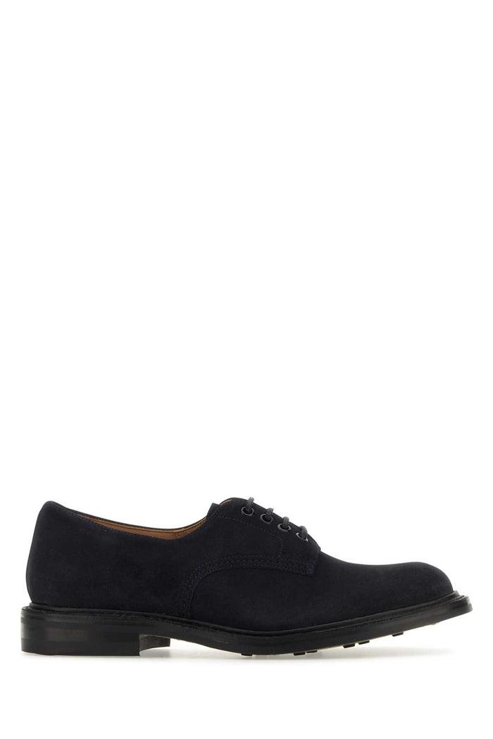 Midnight Blue Suede Daniel Lace-Up Shoes Navy Scarpe Stringate