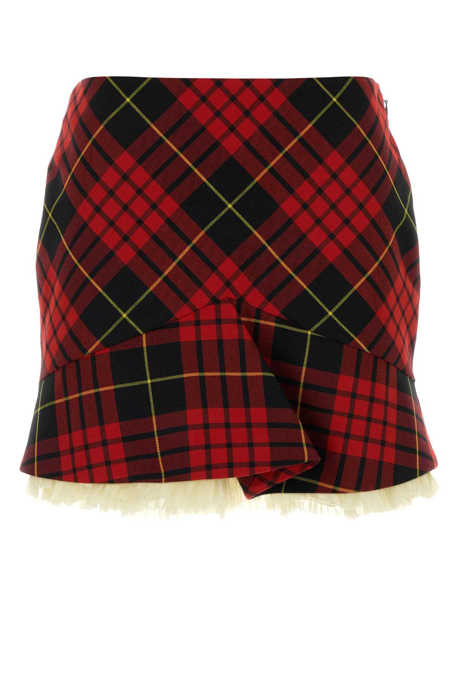 Alexander McQueen Exterior: 55% Polyester 45% Wool; Lining: 74% Acetate 26% Silk skirt in red
