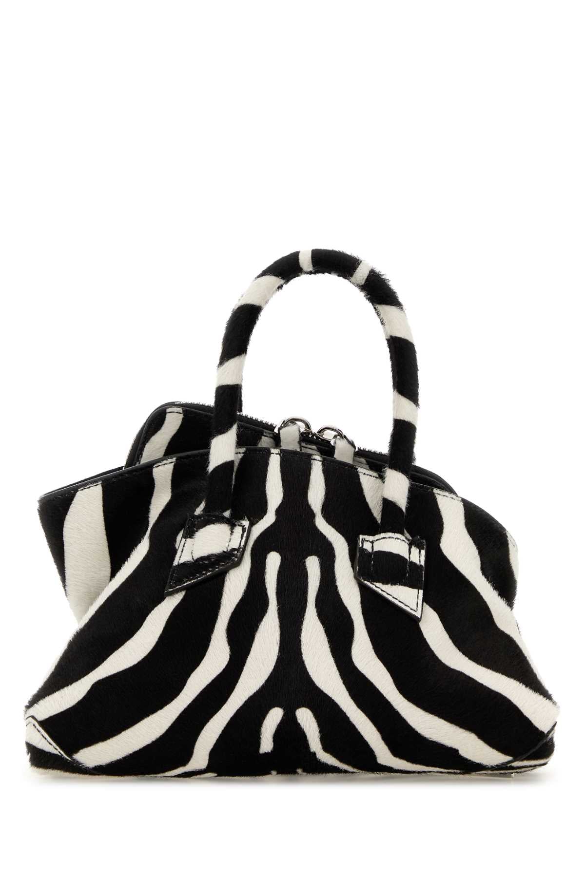 Printed Calf Hair Mini La Passeggiata Handbag Whiteblack Borse A Mano