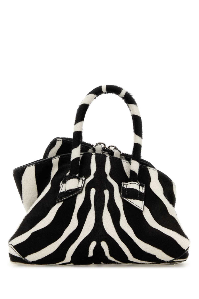 Printed Calf Hair Mini La Passeggiata Handbag Whiteblack Borse A Mano