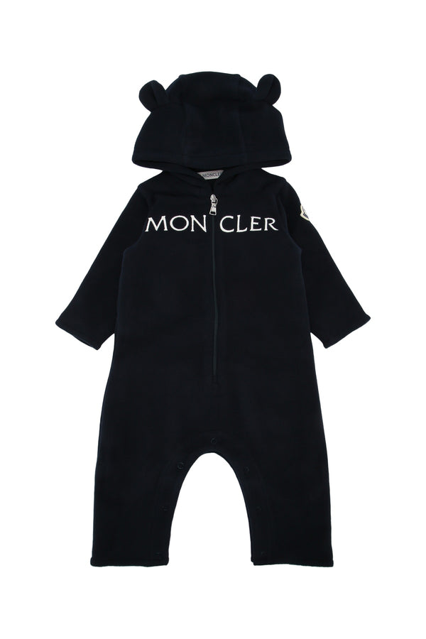 Moncler Jr Neck Cotton bodysuit in black